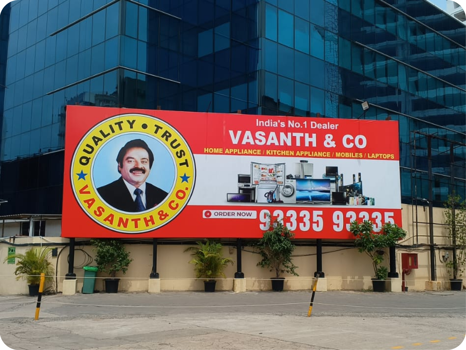 vasanth & co, anuj tiles, mercely’s icecream - Hoarding